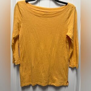 LOFT Goldenrod 3/4 Sleeve Top
